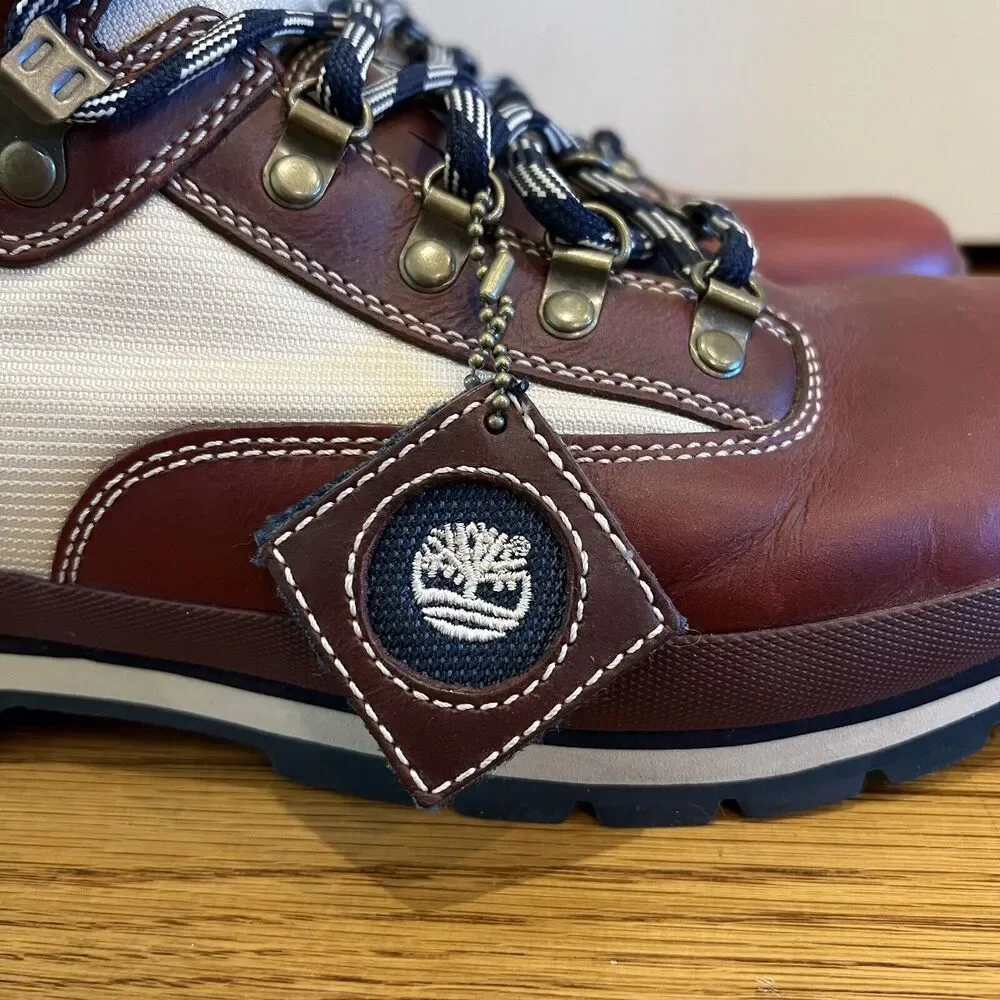 Timberland Hiker Leather and Off White Boots Size‎ 12M *barely worn*